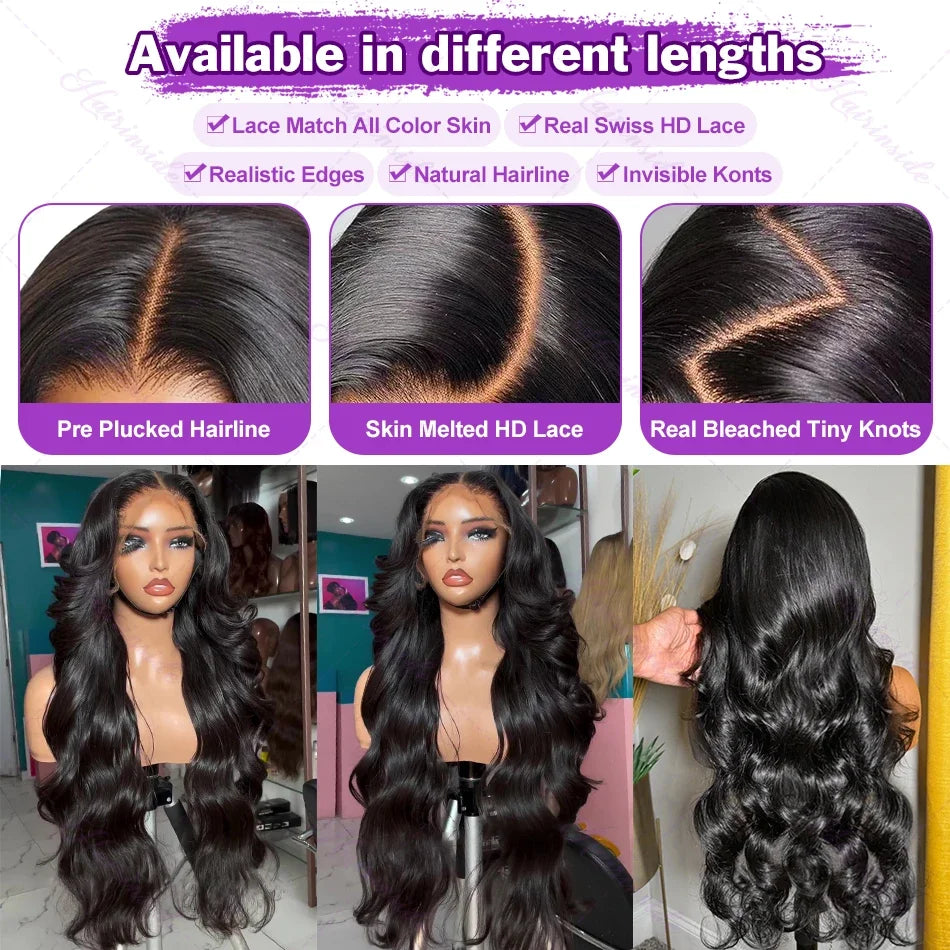 Glueless Body wave Brazilian Human Hairs(5X5 included)