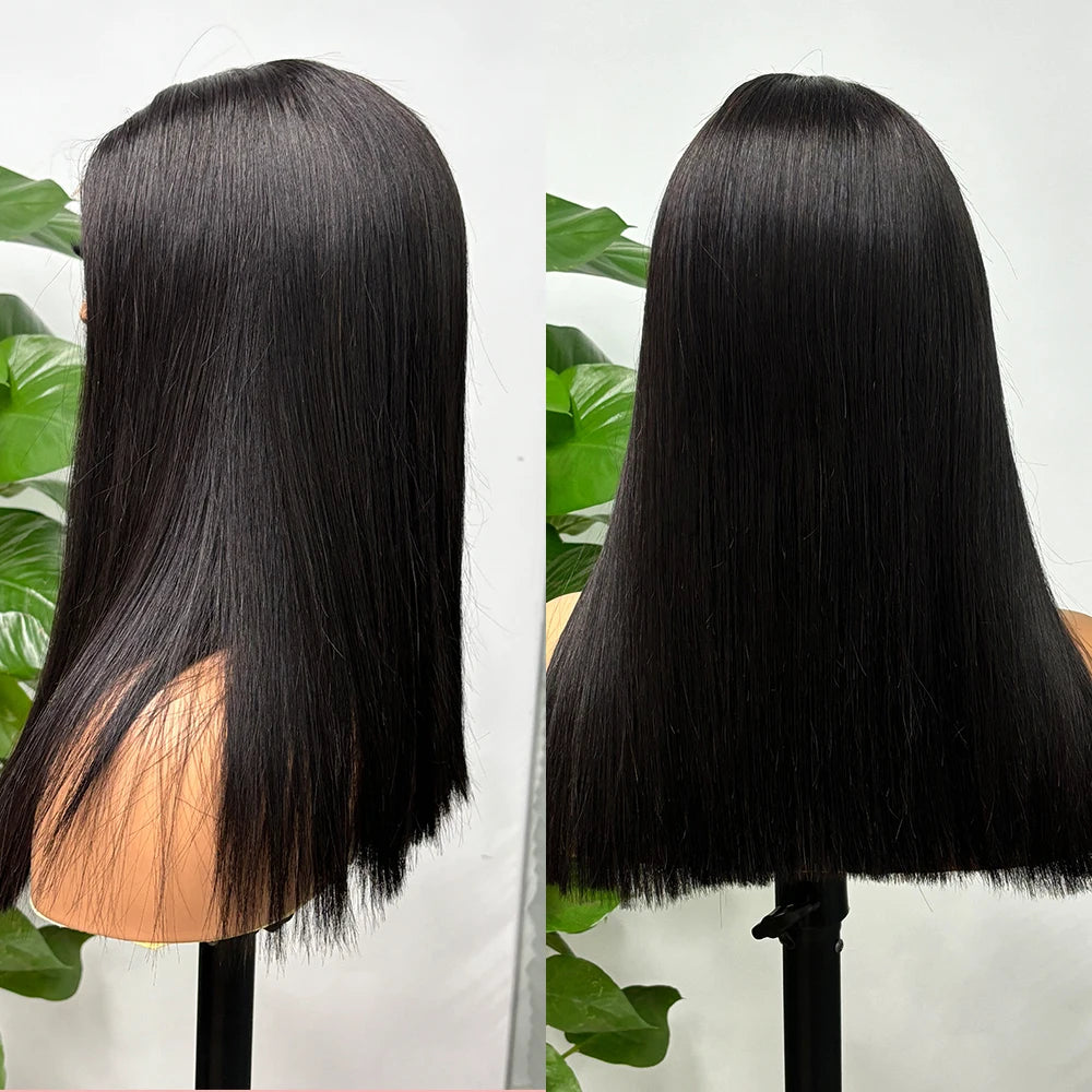 12-32 Inch 2X6 HD Lace Bob Human Hair Wigs Glueless Raw Hair Burmese Double Drawn Bone Straight Virgin Human Hair Wig for Women