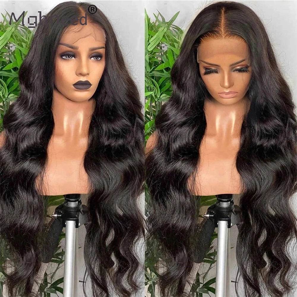 100% Virgin Brazilian Human Hair Lace Front Wigs Body Wave