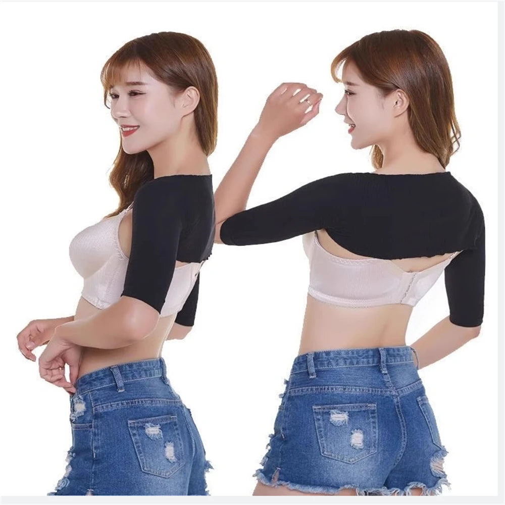 1pcs Women's Shaperwear Sleeves Shoulder Liposuction Thin Arms Shapewear Armslong Corsets Humpback Prevent Running Fishing Cycli