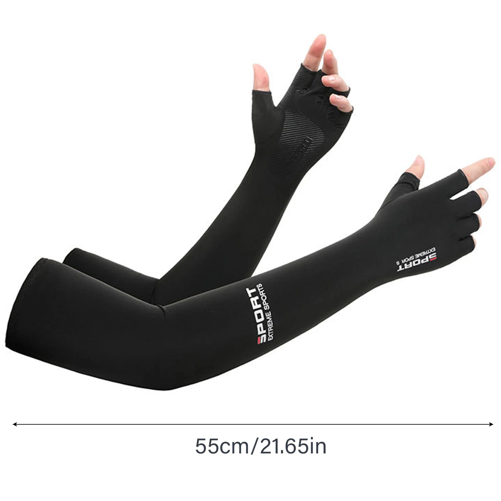 Sport Arm Sleeves UV Sun Protections Arm Sleeves Ice Silk Breathable Moisture-Wicking Sleeves for Women Men Outdoor Sports