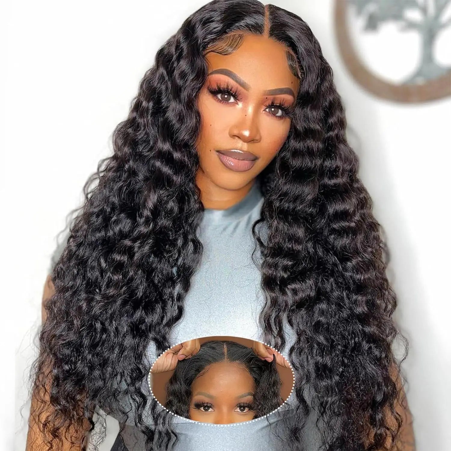 40 Inch Hd 13x6 Curly Lace Front Human Hair Wigs Brazilian For Women Pre Plucked Transparent 13x4 Deep Wave Frontal Wig