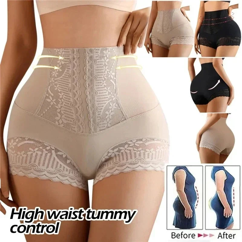 Women's Shapewear Panties High Waist Flat Belly Shorts Butt Lifter Body Shaper Slimming Underwear Postpartum Belly Shaping Panty