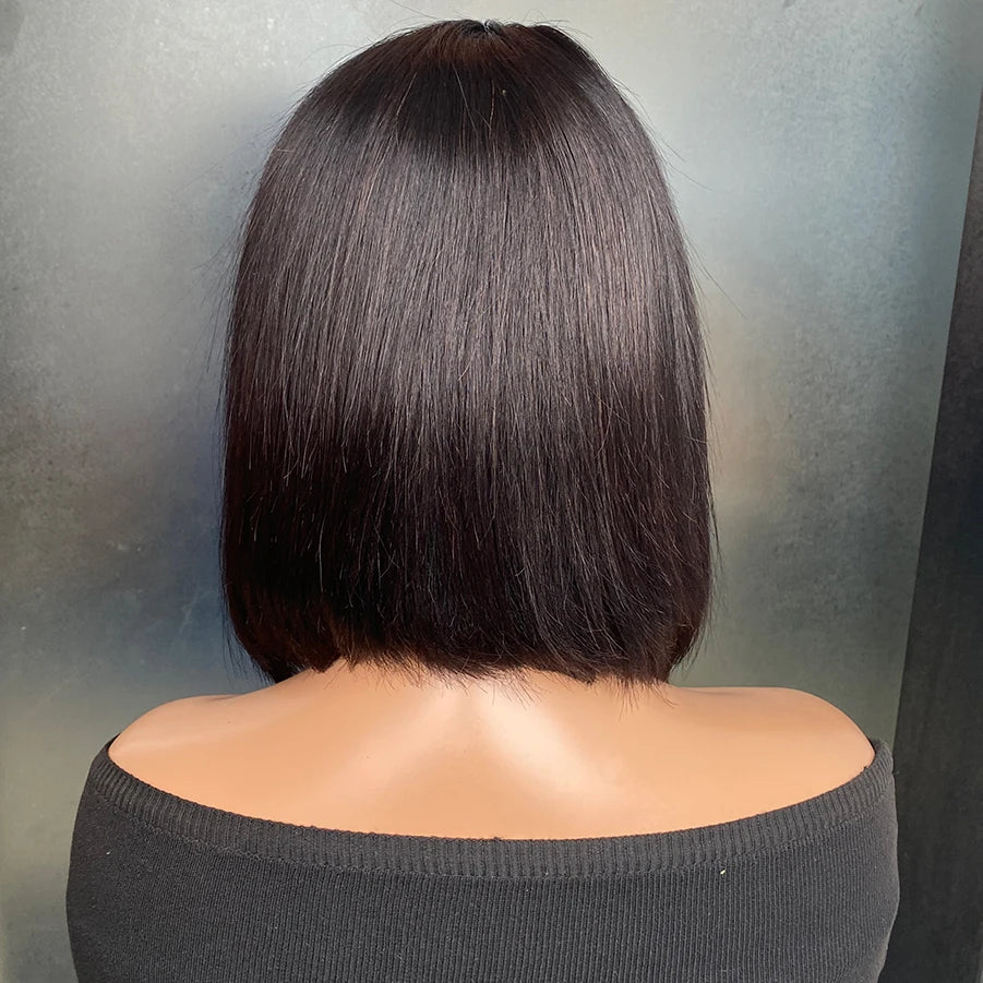 13x4 Lace Front Human Hair Wigs Straight Bob Wigs For Women Pre Plucked Brown Ombre Highlight Lace Wig Bob