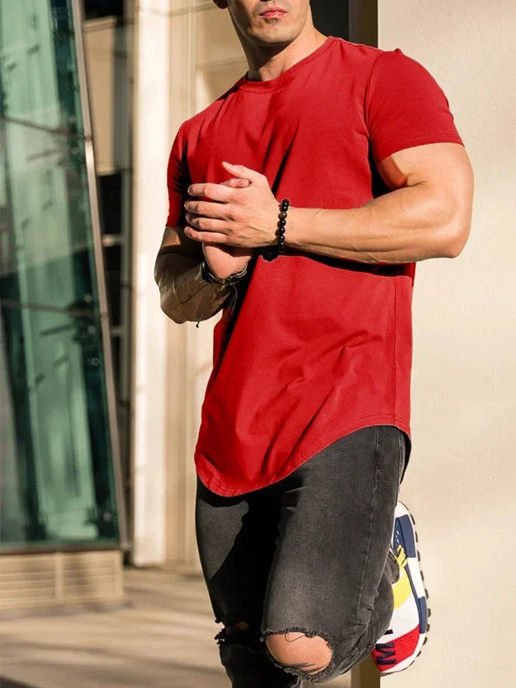 Sport Fitness T-shirt Men Bodybuilding Short Sleeve Workout Shirt Training Sport Running Gym T-shirt Summer Tops Tee Rashgard