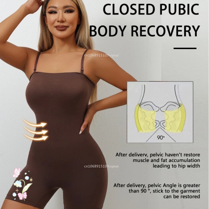 Smoothing Shapewear Bodysuit for Women Tummy Control Body Shaper Waist Trainer Skinny Underwear Off Shoulder Bustier Tube Top