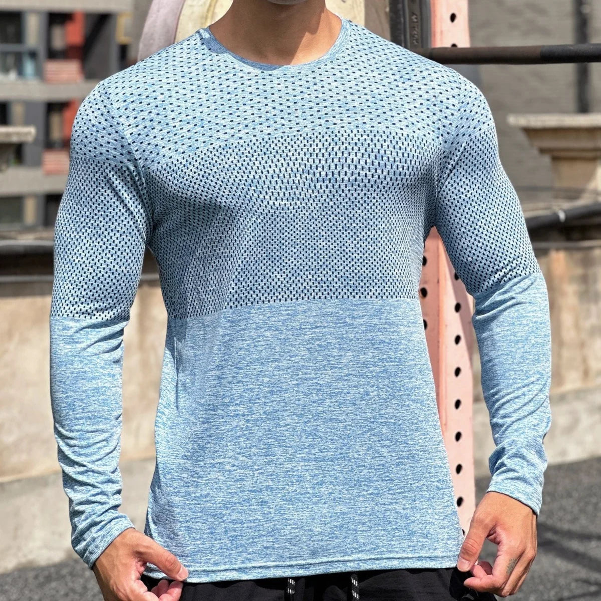 Men's Sport Long Sleeve Tops Quick Dry Fitness T-shirts Bodybuilding Gym Tees Casual Skinny Compress Clothing men Sportswear