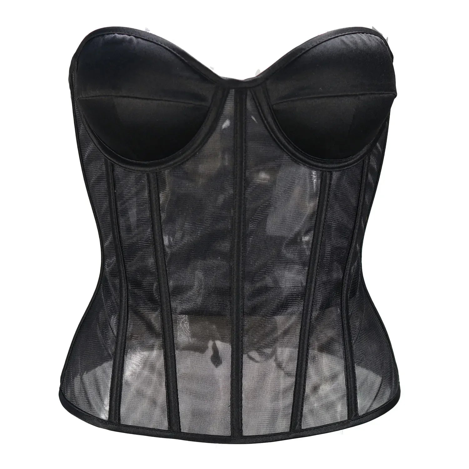 Sexy Thin Body Shaper Underwear Corset Waist Trainer Lingerie Lace Corsets Perspective Mesh Shapewear Women Fashion Clothes Faja