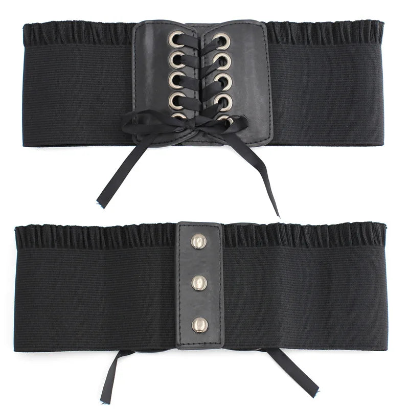 Black Body Shapewear Women Gothic Clothing Underbust Waist Cincher Trainer Pu Leather Elastic Sexy Bridal Corsets and Bustiers