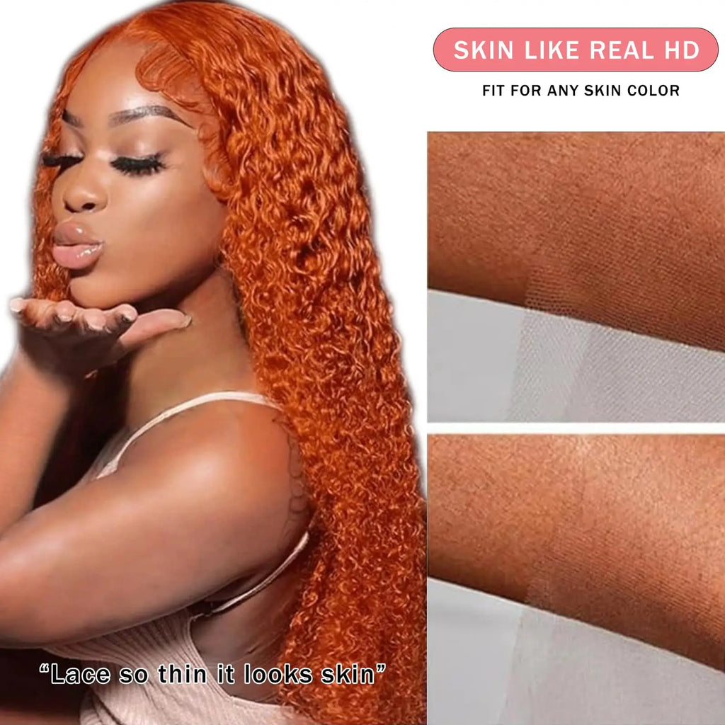 Curly Orange Ginger Brazilian Human Hair