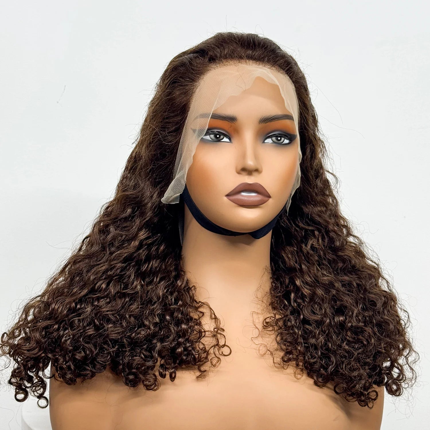 12-22 Inch 280% Density Human Hair Wigs Water Wave Curly Wigs 13x4 Transparent Lace Front Human Hair Wigs For Black Women