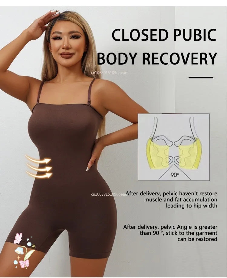 Smoothing Shapewear Bodysuit for Women Tummy Control Body Shaper Waist Trainer Skinny Underwear Off Shoulder Bustier Tube Top