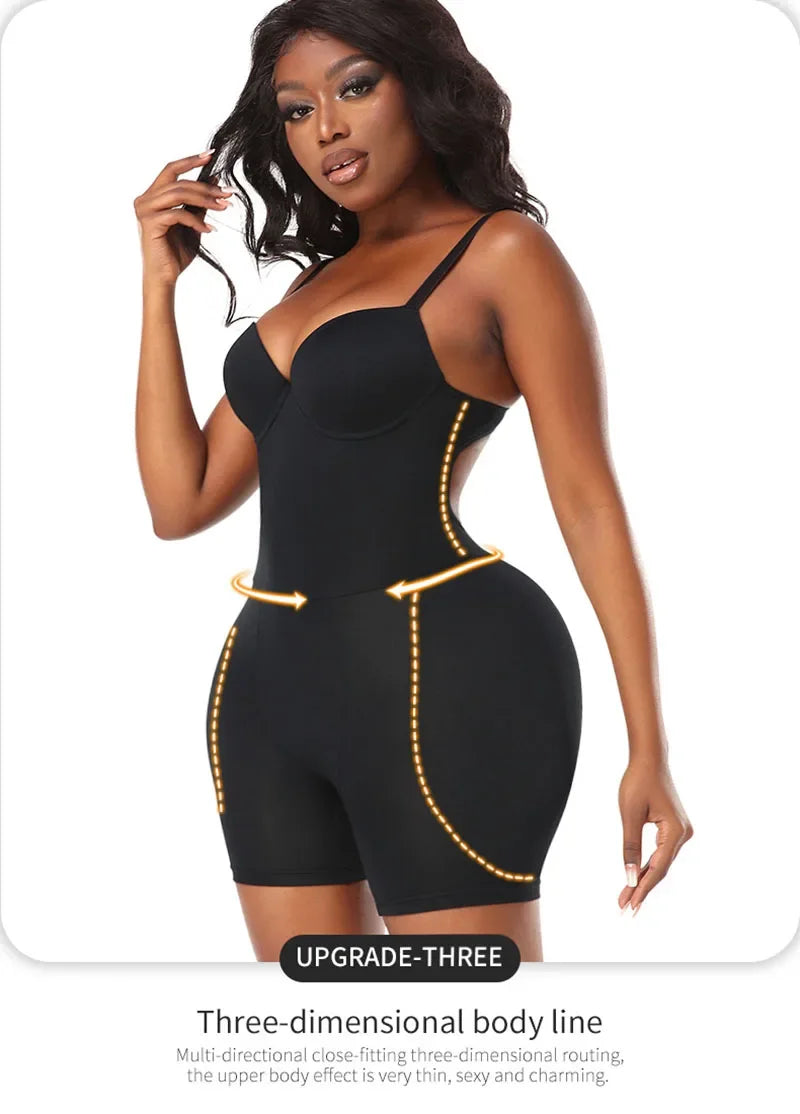 Bodysuits Shapewear Padded Hip Enhancer Bra Cushion Butt Lifter Sexy Back Body Shaper Jumpsuits Fajas Colombianas Girdles Corset