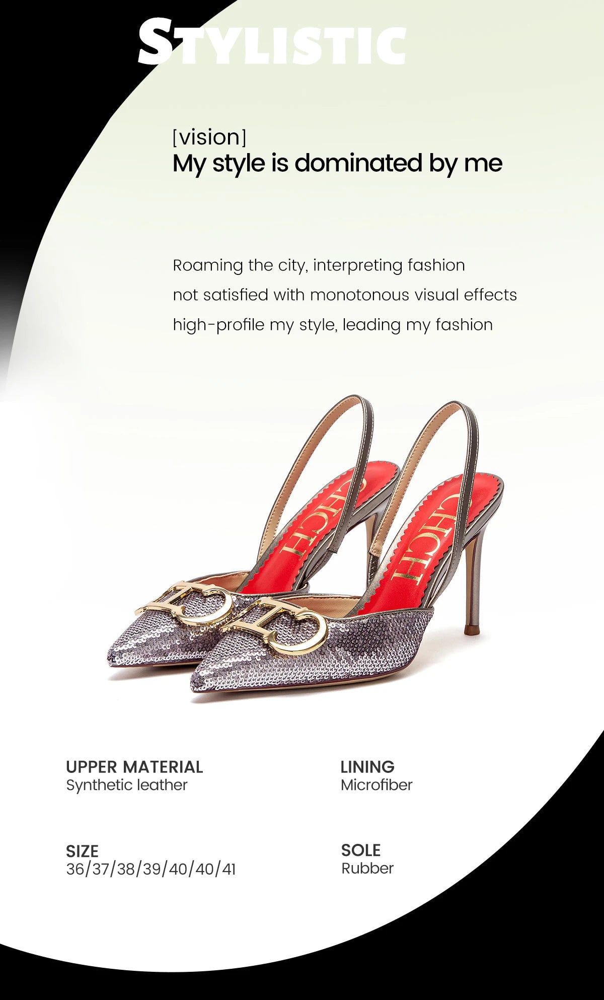 CHCH Luxury Brand High Heels Fashion Women Sandals Elegant Pointed Ladies Slingback Party Wedding Bridal Dress Shoes Woman