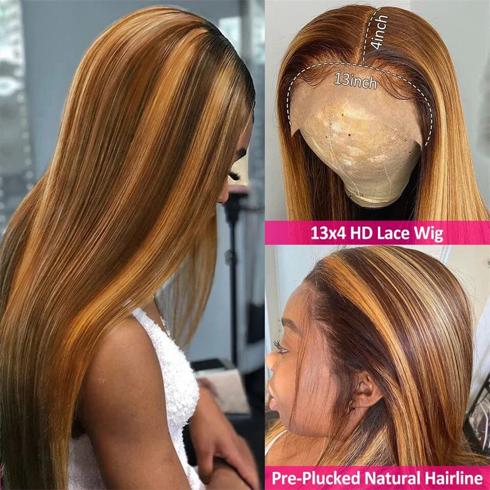Highlight Straight Brazilian Human Hairs