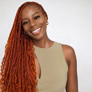 Luxury Boho Curly Braiding Hair – 100% Human Hair  | Soft Deep Wave, Natural Finish style 2