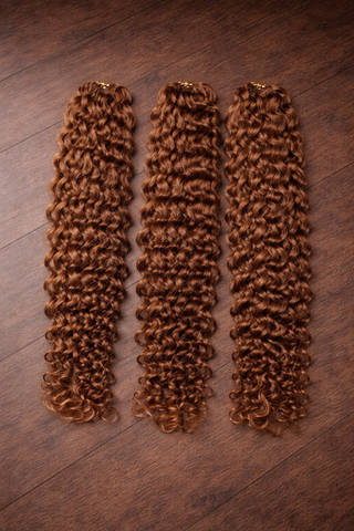 FeatherLight™ Invisible Knotless Curly Crochet Human Hair – Pre-Separated Natural Curls style 2