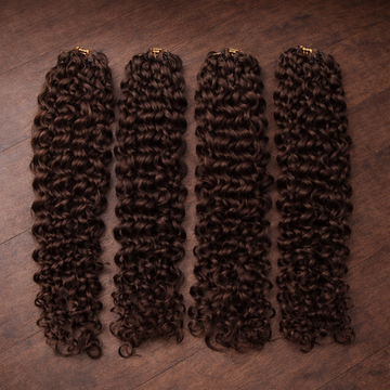 FeatherLight™ Invisible Knotless Curly Crochet Human Hair – Pre-Separated Natural Curls style 1